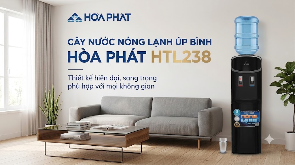 Cây nước nóng lạnh úp bình Hòa Phát HTL238